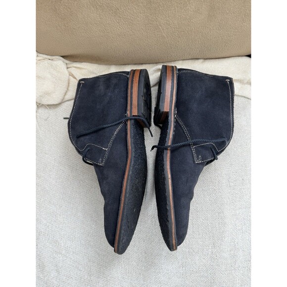 Trask Navy Blue Suede Leather Brady Lace Up Chukka Boot Vibram Sole Men’s 11 - Picture 8 of 11